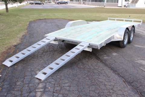 Open 18′ Wood Deck Car Hauler